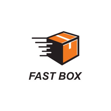 Basit Hızlı Teslimat Logosu Tasarımı. Teslimat Hizmetleri Sembolü.