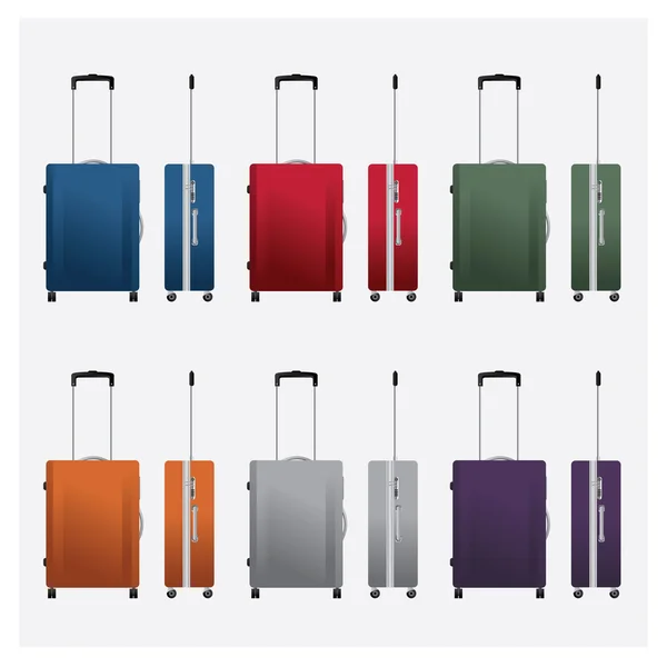 Ilustraciones coloridas del vector de equipaje de viaje — Vector de stock