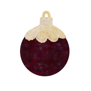 Noel ağacı desenli, beyaz üzerine izole edilmiş altın kaplamalı bir süs. Kağıt, kart, Noel, yeni yıl, davetiye, çıkartma, tekstil, poster, toto için suluboya sanatı mükemmel