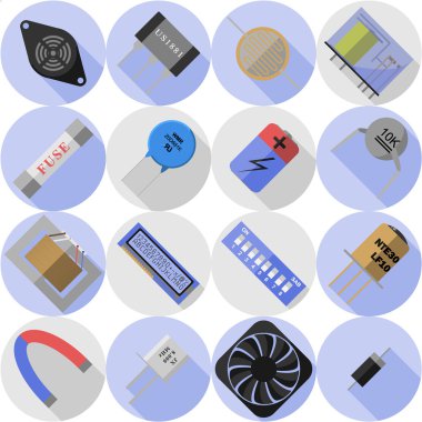 set electronic component clipart