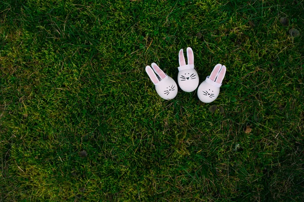 Easter bunnies on a stub — Stock Photo, Image