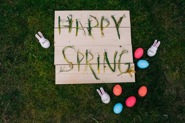 Welcoming spring Easter decoration — Stock Photo, Image