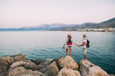Yunanistan'da tatil Çift