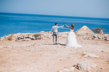 Gelin ve damat deniz