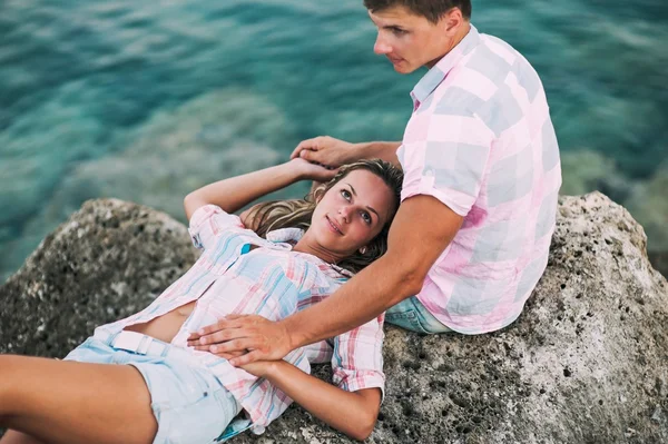 Couple on vacation in Greece — Stock Photo, Image