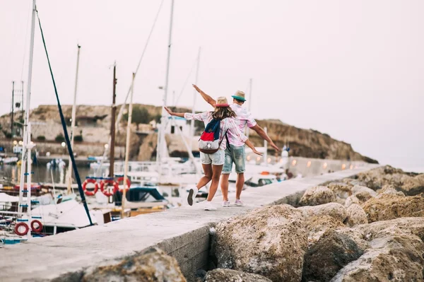 Par på semester i Grekland — Stockfoto