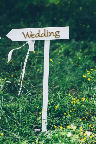 Wedding decor - pointer — Stock Photo, Image