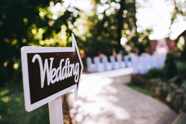 Wedding decor - pointer — Stock Photo, Image