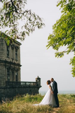 Çift düğün parkta sonra