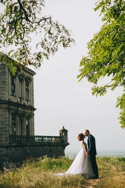 Coppia dopo il matrimonio nel parco — Foto Stock