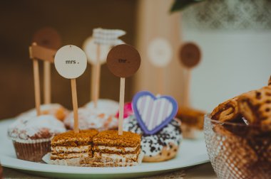 bir parti için tatlı tablosu