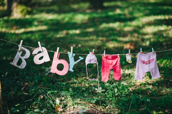 Cartas de palavra bebê — Fotografia de Stock