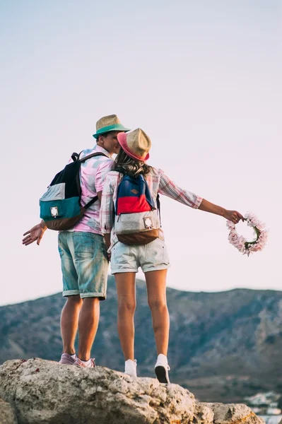 Couple on vacation in Greece — Stock Photo, Image