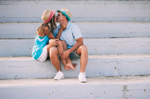 Couple on vacation in Greece — Stock Photo, Image