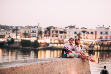 Yunanistan'da tatil Çift