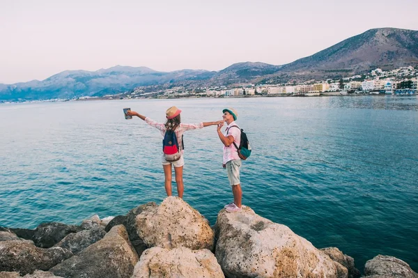 Couple on vacation in Greece — Stock Photo, Image