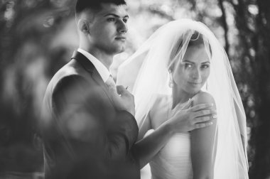 genç bir çift düğün portre