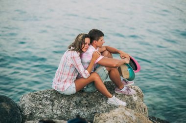 Yunanistan'da tatil Çift