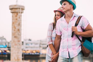 Yunanistan'da tatil Çift