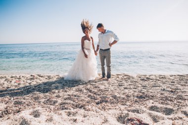 Gelin ve damat deniz