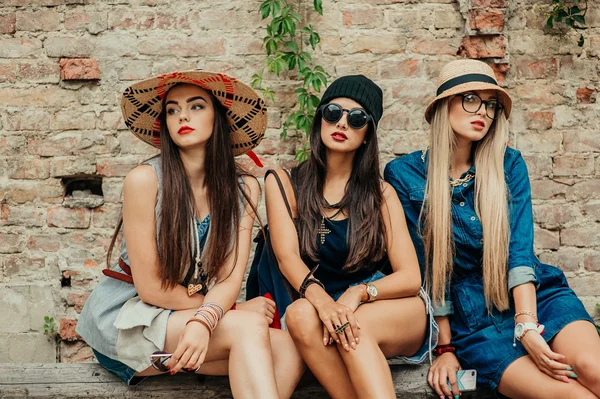 Tre belle ragazze — Foto Stock