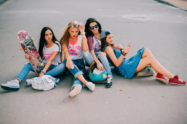 Four beautiful girls — Stock Photo, Image