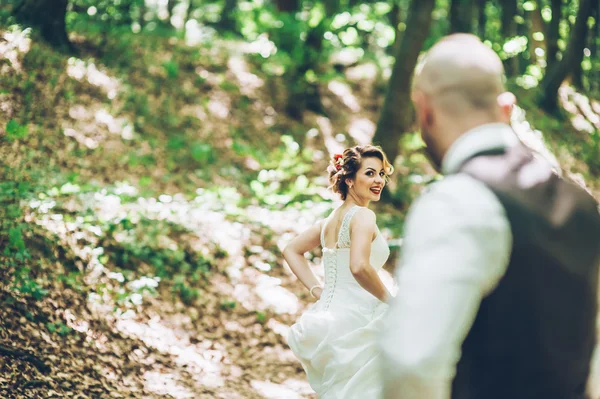 Novia y novio felices —  Fotos de Stock