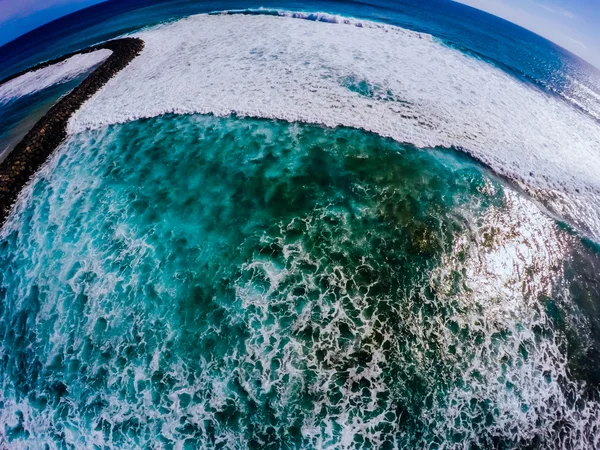 Вид с воздуха, океан — стоковое фото