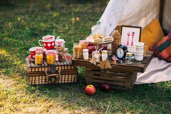 Picnic scenery outdoors — Stock Photo, Image