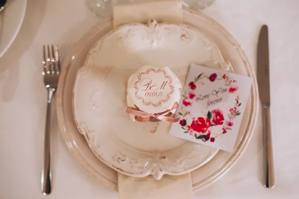 Elegante mesa de cena — Foto de Stock