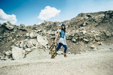 genç ve güzel kadın moda portre