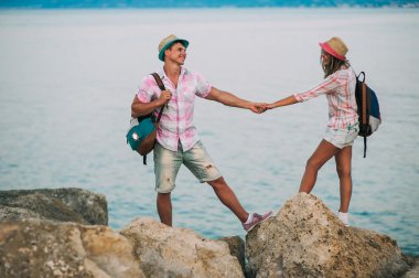 Yunanistan'da tatil Çift