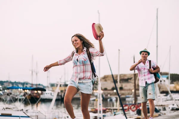 Couple on vacation in Greece — Stock Photo, Image