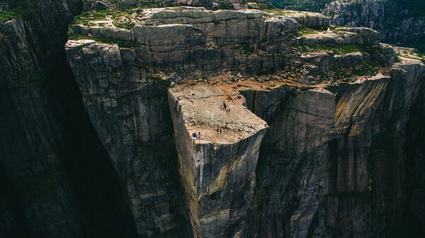 Cliff Preikestolen at Norway