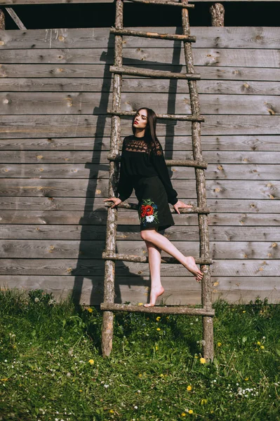 Woman wearing national ukrainian clothes — Stock Photo, Image