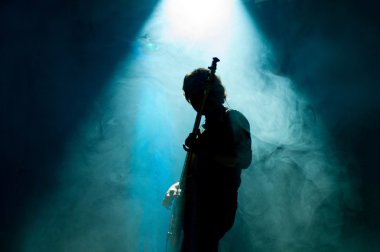 Musician with guitar