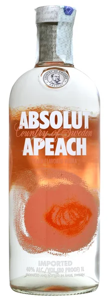 Vodka Absolut Apeach 100cl, alc.40% —  Fotos de Stock