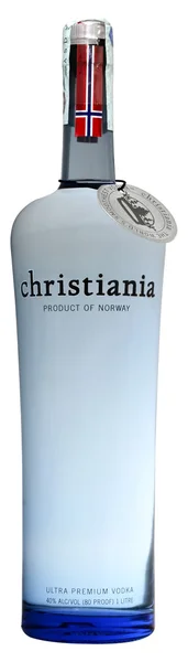 Vodka Christiania 100cl, alc.40% — Stock Photo, Image