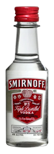 Vodka Smirnoff 5cl, alc.40% — Fotografia de Stock