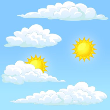 Set hava güneşin ve bulutların