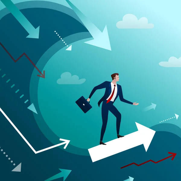 İşadamı kriz dalgaları üstesinden gelir.