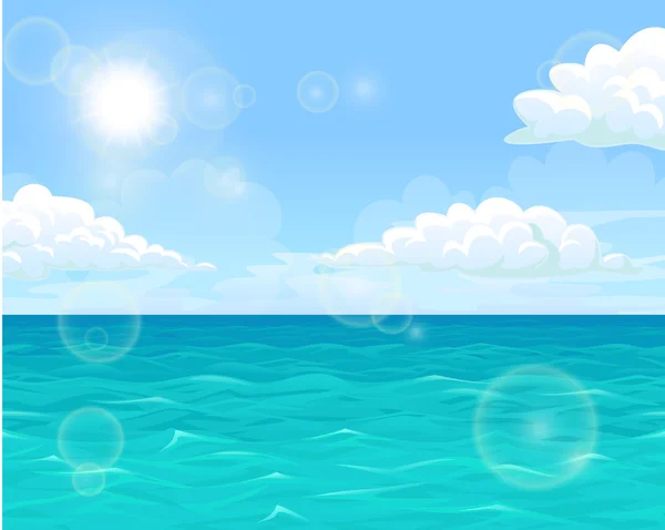 Deniz ve güneş manzara yatay