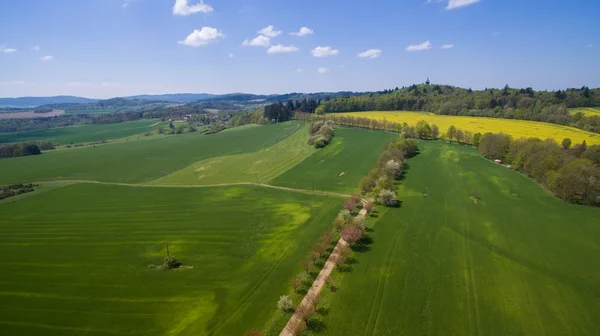 Western Bohemia'deki / kırsal hava fotoğrafı