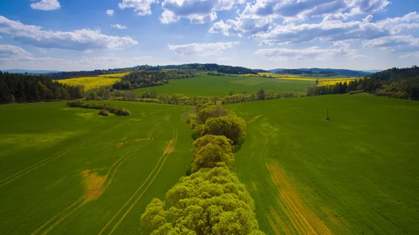 Western Bohemia'deki / kırsal hava fotoğrafı