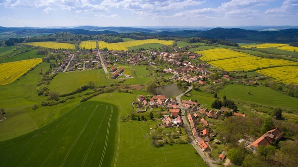 Western Bohemia'deki / kırsal hava fotoğrafı