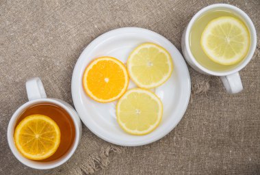 Bardak çay farklı tipleri ile