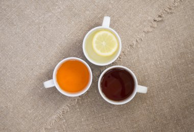 Bardak çay farklı tipleri ile