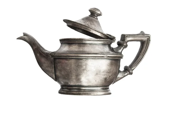 Antique silver teapot — Stock Photo, Image