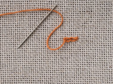 Tuval üzerinde nakış dikiş