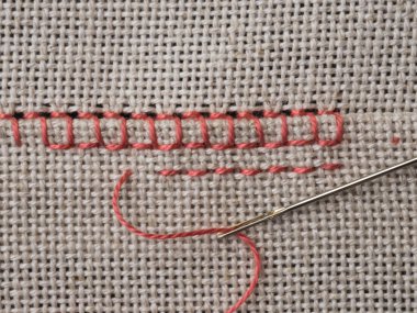 Tuval üzerine nakış parçası